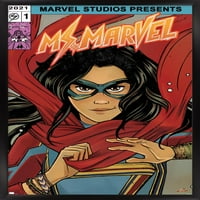 Marvel gospođa Marvel - Comic zidni poster, 14.725 22.375 Uramljeno