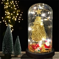 Božić Tree pokloni šarmantan Exquisite elegantan Mini božićno drvo poklon staklo kupola prikaz za dom