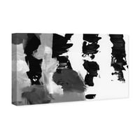 Runway Avenue apstraktna zidna umjetnička platna grafike 'Pronto crno-bijela' boja-crna, bijela