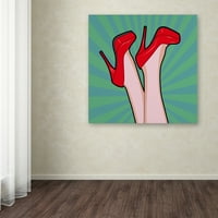 Zaštitni znak likovne umjetnosti' ženske noge s crvenom seksi cipelom ' umjetnost na platnu Marka Aškenazija