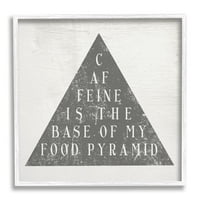 Stupell sertminantna kofeina je moja hrana piramida smiješna kuhinja, 12, dizajn Daphne Polselli