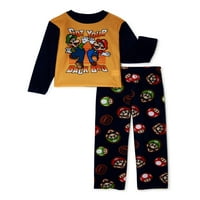 Nintendo Boys dugih rukava na dugim rukavima i duge hlače 2-komadne pidžame Postavi veličine 4-10
