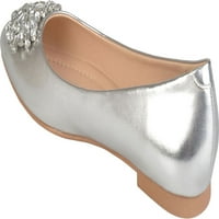 Ženska kolekcija Journee Renzo Ballet Flat Silver Fau Leather M
