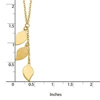 Primalno zlato karato žuto zlato četkano i polirano sa ogrlicom za produžetak