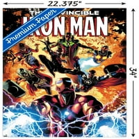 Marvel stripovi - Iron Man - nepobjedivi željezni čovjek zidni plakat sa pućimpinima, 22.375 34