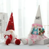 Tukinala Holiday Gnome Handmade Švedski Tomte, Dan zaljubljenih ukrasa za uređenje ELF Zahvaljujući Day