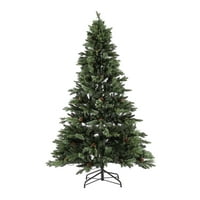 7. F PRE-LIT potpuno uređena umjetna božićna drvca sa borovom konusom, zelenom