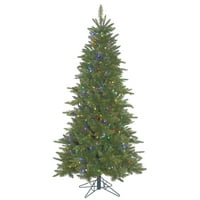 Vickerman 6,5 'Durango smreka tanka umjetna božićna stablo, višebojna dura-lit® ujednačena svjetla