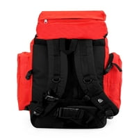 Everest 24 Pješački paket, crvena svih uzrasta, unise 8045D-RD BK, nosač i ramena torba za školu, rad,