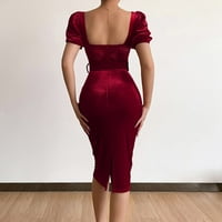 Haljine Slip duga haljina bez rukava a-Line Bodycon Maxi haljine haljine za žene elegantne Crvene XX-L