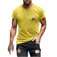 Jmntiy muškarci Dan nezavisnosti majice okrugli vrat popularni 3d Digitalni štampanje Zastava pulover