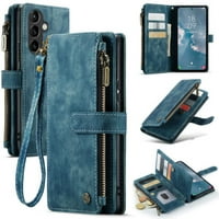 Za Galaxy A A A PU kožni držač kartice magnetna torbica za novčanik. Model: za Galaxy a 5G Boja: Plava