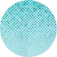 Ahgly Company u zatvorenom okruglom uzorkovima plavim dijamantskim prostirkama plave površine, 3 'runda