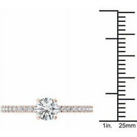Carat T. W. Diamond Classic 14kt zaručnički prsten od ružičastog zlata