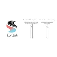 Stupell Industries Bold Anchor white Outline simbol Navy Background, 19, dizajn Emily Cromwell