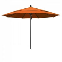 California Umbrella 107 Brown Solid Print Octagon Market Patio Umbrella