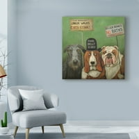 Zaštitni znak likovne umjetnosti' psi u štrajku ' platnena Umjetnost Leah Saulnier