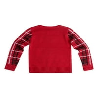 Jolly Dukseri Djevojke Božićni dugi rukav džemper za posadu, veličine 4-16