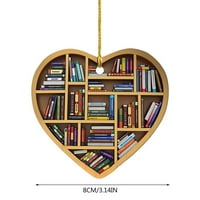 Ljubitelji knjiga Ljubitelji u obliku book-polica Privjesak akrilni ukras