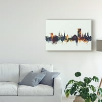 Zaštitni znak Fine Art 'Cheltenham England Skyline IV' Canvas Art by Michael Thpsett