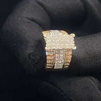 Pave 1. CTS Princess round Brilliant Cut Diamonds zaručnički prsten u Hallmark 14k ružičastom zlatu