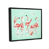 Stupell Industries Silly Flamingos rolne toaletnog papira ilustracije kupatila grafička Umjetnost Jet