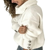 Diconna ženski zimski Dugi rukav jednobojni džemper jesenji džemper pulover Tops džemper sa kornjačom