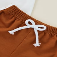 Ljetni uzročni dječji dječaci odjeća za odjeću Pismo tiskane majice kratkih rukava + čvrste kratke hlače