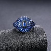 Peermont 18k bijeli pozlaćeni plavi kvarcni prsten