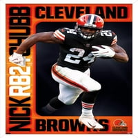Cleveland Browns - Nick Chubb zidni poster, 14.725 22.375 Uramljeno