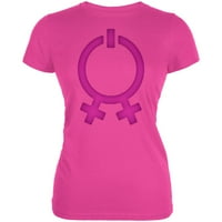 Feminizam Žene osnaživanje žena Juniors Meka majica Hot Pink SM