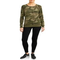 Atletika djeluje žensko atleizure camo print Crewneck dukserica