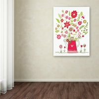Zaštitni znak Likovna umjetnost 'Valentinovo cvijeće III' Canvas art od Farida Zaman