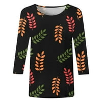 pyju ženska rukav posada vrat T-shirt, trendi Print Casual Tunic Hawaiian Beach Shirts Holiday Comfy pulover