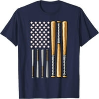 Tree Retro bejzbol američka zastava - majica za bejzbol za bejzbol