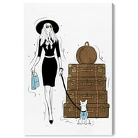 Wynwood Studio modni i Glam zidni umjetnički platneni otisci' Traveling Companion ' putne potrepštine-Bijela