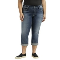 Silver Jeans Co. Plus Size Avery High Rise Capri Veličine Struka 12-24