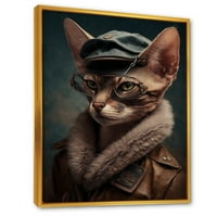 Designart 'mačka koja nosi odjeću II' platnena zidna Umjetnost