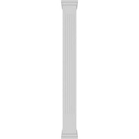 Ekena Millwork 6 W 8'H CRAFTSMAN Classic Square Ne-suženi, Fluinuo komplet od PVC stupca, prerijski kapital