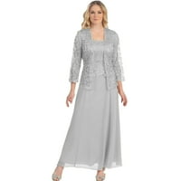Uskažna haljina za žene Women Plus veličine izdubljena čipkasti patchwork puni labav rub ležerna haljina
