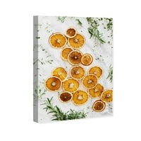 Wynwood Studio food and Cuisine Wall Art Canvas Prints' citrus and Marble ' Fruits-narandžasta, zelena