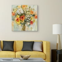Remek Umjetnička Galerija Mason Jar Flowers By Studio Arts Canvas Art Print 30 30