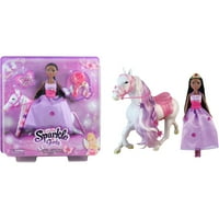Funville Sparkle Girlz princeza sa konjskim setom, afroamerikanca, stil 1