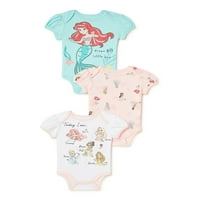 Disney Princess Baby Girl Bodysuits, 3-pakovanje, veličina 0 3 mjeseca