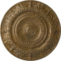 Ekena Millwork 7 8 od 1 4 P Biddi stropni medaljon, ručno oslikano trljanje bronza