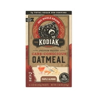 Kodiak Protein-pakovani karb-svjesni karb bademova instant zobena kaša, 1. oz, paketi
