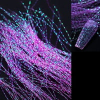 Huiniadese pribor za nokte Fluorescentni svileni čarobni luminozni u boji navojem bljeskalica