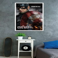 Marvel Cinemat univerzum - Kapetan Amerika - Građanski rat - štit refleksija jedan list zidni poster,