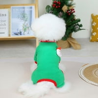 Baywell Božićni pas pidžama odjeća za kućne ljubimce kostim odjeće Xmas COAT kombinezon, crveni, s