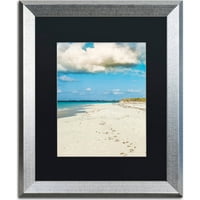 Zaštitni znak Likovna umjetnost šetnja plažom Umjetnost platna Yale Gurney, crni mat, srebrni okvir